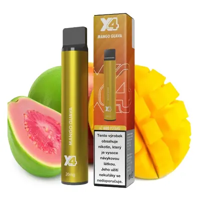 X4 Bar jednorázová e-cigareta Mango Guava Obsah nikotinu: 20 mg