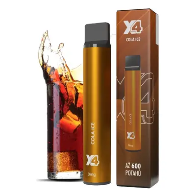 X4 Bar jednorázová e-cigareta Cola Ice (Chladivá Cola) Obsah nikotinu: 0 mg