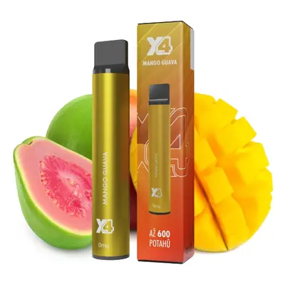 X4 Bar jednorázová e-cigareta Mango Guava Obsah nikotinu: 0 mg