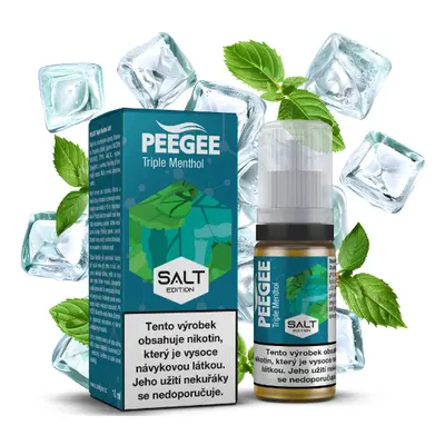 e-liquid PEEGEE SALT - Triple Menthol (Trojitý mentol) 10ml Obsah nikotinu: 20 mg