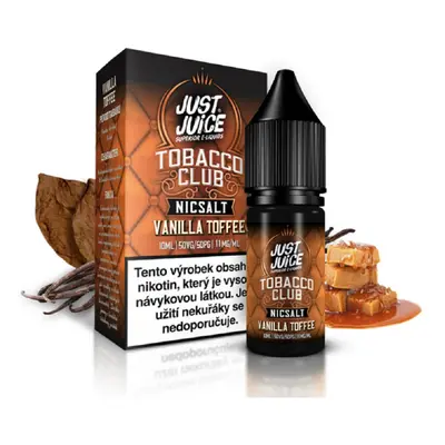 E-liquid Just Juice Salt Tobacco Vanilla Toffee (Tabák s vanilkou a karamelem) 10ml Obsah nikoti