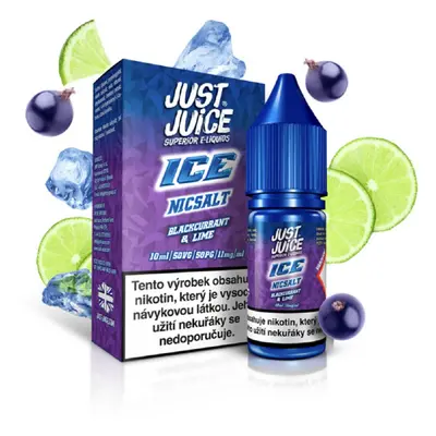 E-liquid Just Juice Salt ICE Blackcurrant & Lime (Ledový černý rybíz & limetka) 10ml Obsah nikot