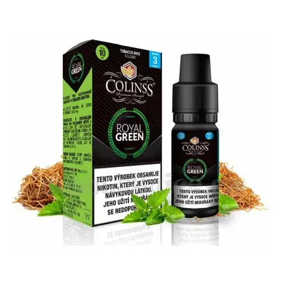 E-liquid Colinss Royal Green (Tabák s mátou) 10ml Nikotin: 0 mg