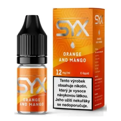 e-liquid SYX CLASSIC Orange and Mango 10ml Obsah nikotinu: 12 mg