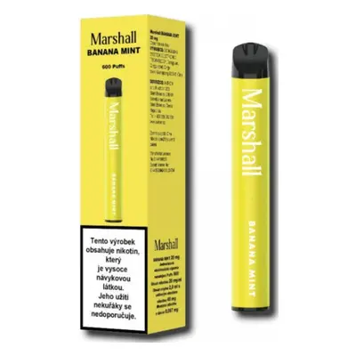 Marshall jednorázová e-cigareta - Banana Mint (Banán s mátou) 20mg