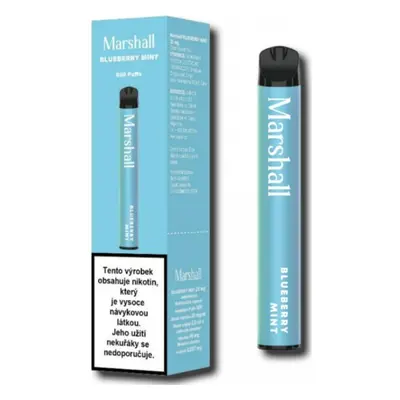 Marshall jednorázová e-cigareta - Blueberry Mint (Borůvka s mátou) 20mg