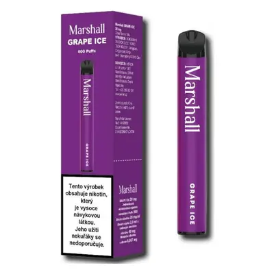 Marshall jednorázová e-cigareta - Grape Ice (Ledové hrozno) 20mg