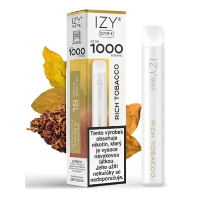 IZY VAPE IZY ONE+ jednorázová e-cigareta - Rich Tobacco (Tabák) 18mg