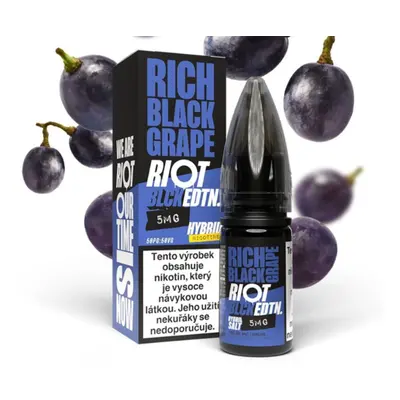 Riot Labs Riot Hybrid Salt Rich Black Grape (Hroznové víno s mátou) 10ml Obsah nikotinu: 5 mg