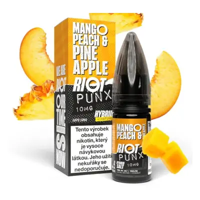 Riot Hybrid Salt Mango Peach Pineapple (Mango, broskev a ananas) 10ml Obsah nikotinu: 10 mg