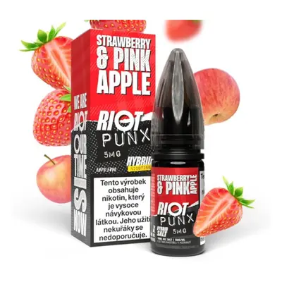 Riot Labs Riot Hybrid Salt Strawberry & Pink Apple (Jahoda & růžové jablko) 10ml Obsah nikotinu: