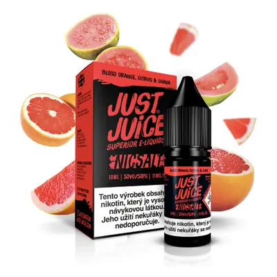 E-liquid Just Juice Salt Blood Orange, Citrus & Guava (Červený pomeranč, citron a guava) 10ml Ob