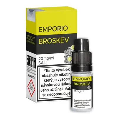 e-liquid EMPORIO Nic Salt Broskev 10ml Obsah nikotinu: 20 mg