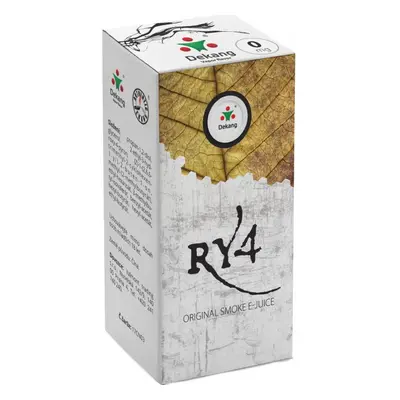 e-liquid Dekang RY4 (Směs karamelu, vanilky a tabáku), 10ml Obsah nikotinu: 0 mg