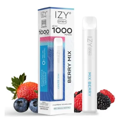 IZY VAPE IZY ONE+ jednorázová e-cigareta - Berry Mix (Bobulovitý mix) 0mg