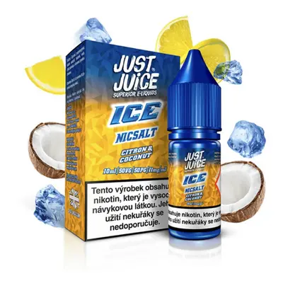 E-liquid Just Juice Salt ICE Citron & Coconut (Ledový citron & kokos) 10ml Obsah nikotinu: 20mg