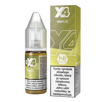 X4 Bar Juice Salt Grape Ice (Chladivé hroznové víno) 10ml Obsah nikotinu: 20 mg