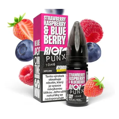 Riot Hybrid Salt Strawberry Raspberry Blueberry (Jahoda, malina a borůvka) 10ml Obsah nikotinu: 