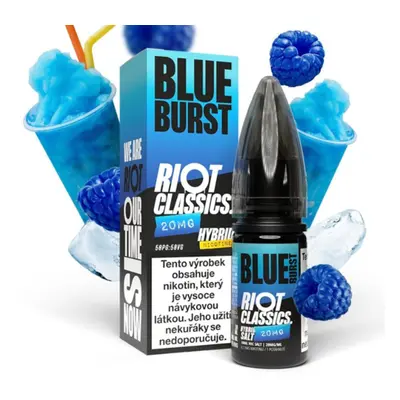 Riot Hybrid Salt Blue Burst (Ledová tříšť z modré maliny) 10ml Obsah nikotinu: 20 mg