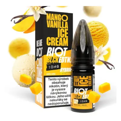 Riot Hybrid Salt Mango Vanilla Ice Cream (Mango s vanilkovou zmrzlinou) 10ml Obsah nikotinu: 10 