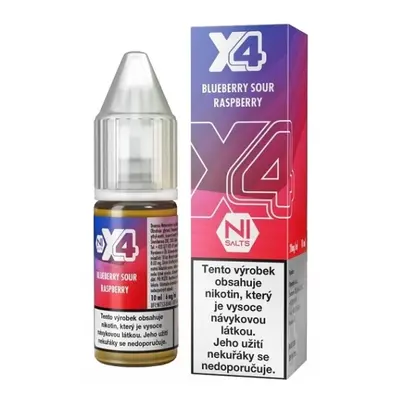 X4 Bar Juice Salt Blue Sour Raspberry (Borůvka s malinou) 10ml Obsah nikotinu: 20 mg