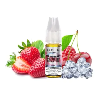 Elf Bar Vape e-liquid ELF BAR ELFLIQ Strawberry Raspberry Cherry Ice 10ml Obsah nikotinu: 10 mg 