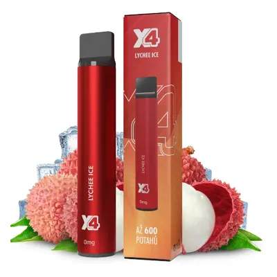 X4 Bar jednorázová e-cigareta Lychee Ice (Chladivé liči) Obsah nikotinu: 0 mg