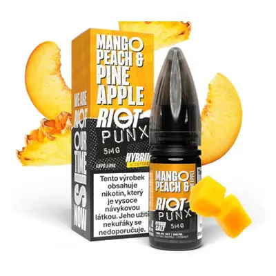 Riot Hybrid Salt Mango Peach Pineapple (Mango, broskev a ananas) 10ml Obsah nikotinu: 5 mg