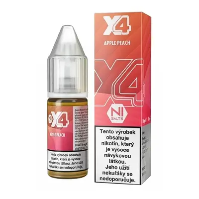 X4 Bar Juice Salt Apple Peach (Jablko s broskví) 10ml Obsah nikotinu: 10 mg