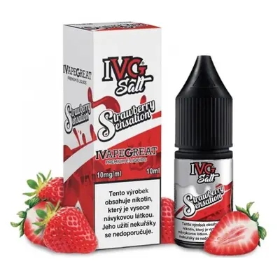 I VG e-liquid IVG Salt Strawberry Sensation 10ml Obsah nikotinu:: 20 mg