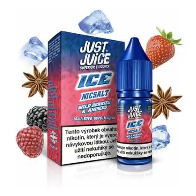 E-liquid Just Juice Salt ICE Wild Berries & Aniseed (Ledové lesní ovoce s anýzem) 10ml Obsah nik