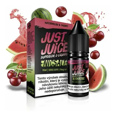 E-liquid Just Juice Salt Watermelon & Cherry (Meloun a třešně) 10ml Obsah nikotinu: 11mg