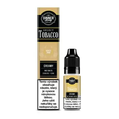 e-liquid Dinner Lady Bar Salts TOBACCO - Creamy Tobacco (Jemný tabák) 10ml 20mg