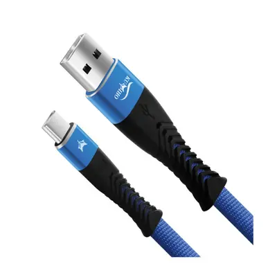 Dobíjecí kabel Kumiho K-2 USB-C - 2,4A (Černo-modrý)