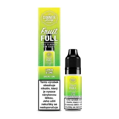 e-liquid Dinner Lady Bar Salts Fruit - FULL Lemon and Lime (Citron a limetka) 10ml 20mg