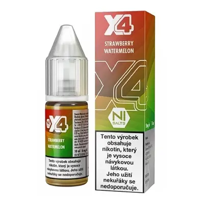 X4 Bar Juice Salt Strawberry Watermelon (Jahoda a meloun) 10ml Obsah nikotinu: 20 mg