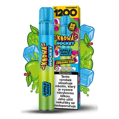 KURWA ROCKET jednorázová ecigareta - Apple Juice (Jablko) 20mg