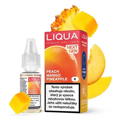 LIQUA Peach Mango Pineapple (Mango, ananas a broskev) 10ml Obsah nikotinu: 6 mg