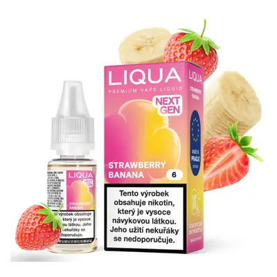 LIQUA Strawberry Banana Gum (Jahodovo-banánová žvýkačka) 10ml Obsah nikotinu: 6 mg