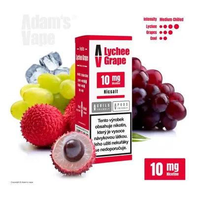 Adams Vape Adam's Vape SALTS Lychee Grape (Svěží liči a hroznové víno) 10ml Obsah nikotinu: 10 m