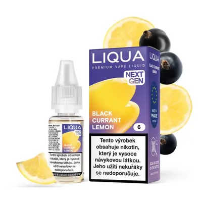 LIQUA Black Currant Lemon (Černý rybíz a citron) 10ml Obsah nikotinu: 12 mg