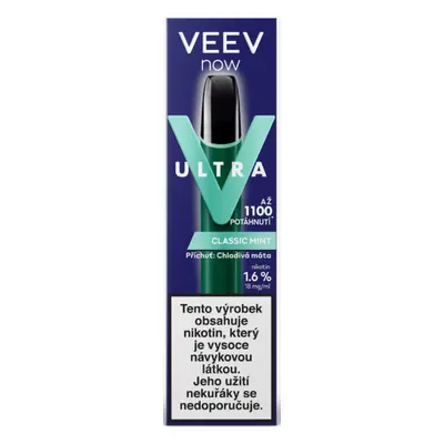 VEEV NOW ULTRA jednorázová ecigareta - Classic Mint (Máta) 18mg