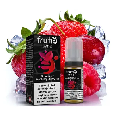 Frutie BAR - Strawberry, Raspberry, Cherry Ice (Chladivá ovocná směs) 10ml Obsah nikotinu: 10 mg