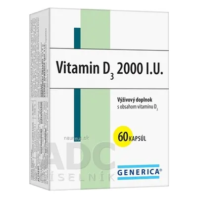 GENERICA spol. s r.o. GENERICA Vitamin D3 2000 IU cps 1x60 ks 60 ks