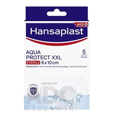 BEIERSDORF AG Hansaplast MED AQUAPROTECT XXL náplast vodotěsná 8x10 cm 1x5 ks