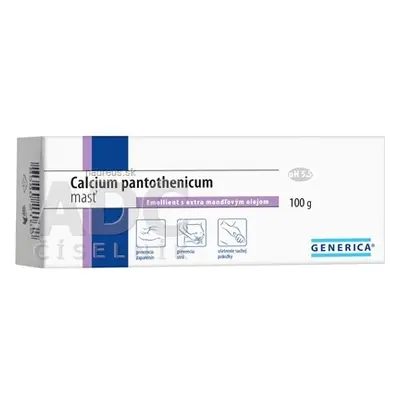 GENERICA spol. s r.o. GENERICA Calcium pantothenicum mast Emollient s extra mandlovým olejem 1x1