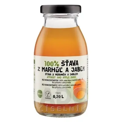 ZDRAVO ORGANIC zdravě 100% meruňkového-JABLEČNÁ ŠŤÁVA 1x200 ml 200ml