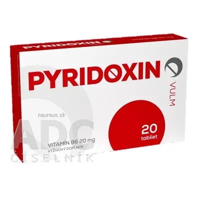 VULM s.r.o. VULM pyridoxin tbl (vitamin B6 20 mg) 1x20 ks 20 ks