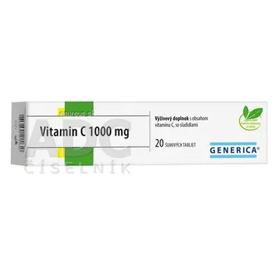 GENERICA spol. s r.o. GENERICA Vitamin C 1000 mg tbl eff 1x20 ks 20 ks