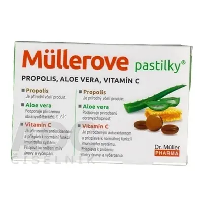 Dr. Müller Pharma s.r.o. Müllerovy pastilky PROPOLIS, ALOE VERA, VITAMIN C 1x24 ks